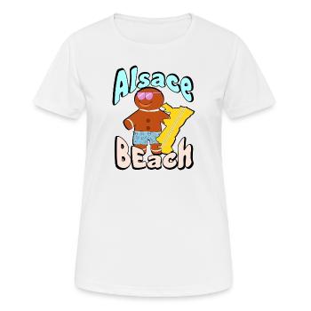 Der Strand des Elsass - Frauen T-Shirt atmungsaktiv - Weiß - Vorne - AI Model Female 172 dark (172cm)