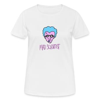 Idée cadeau scientifique fou - T-shirt respirant Femme - blanc - Devant - AI Model Female 172 dark (172cm)