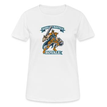 King of Battle Geschenkidee - Frauen T-Shirt atmungsaktiv - Weiß - Vorne - AI Model Female 172 dark (172cm)