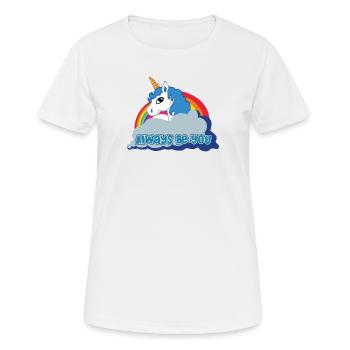 Always be you (Unicorn) - Frauen T-Shirt atmungsaktiv - Weiß - Vorne - AI Model Female 172 dark (172cm)