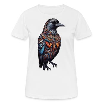 Bohemian Raven Mysticism Colors Mandala Design - Women's Breathable T-Shirt - white - Front - AI Model Female 172 dark (172cm)