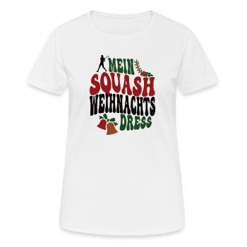 Squash Weihnachten Spielerin Squasherin XMAS Padel - Frauen T-Shirt atmungsaktiv - Weiß - Vorne - AI Model Female 172 dark (172cm)