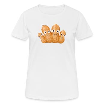 nüsse,nuss,familie,familie,erdnüsse,erdnuss - Frauen T-Shirt atmungsaktiv - Weiß - Vorne - AI Model Female 172 dark (172cm)