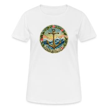 Küstendeern Vintage Anker - Frauen T-Shirt atmungsaktiv - Weiß - Vorne - AI Model Female 172 dark (172cm)