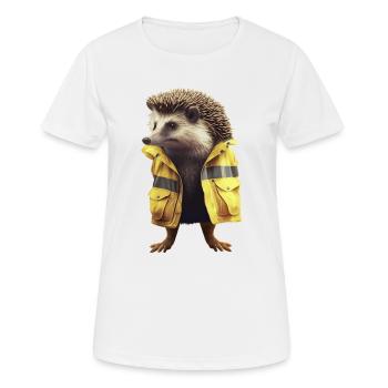 Igelsterben muss nicht sein - Frauen T-Shirt atmungsaktiv - Weiß - Vorne - AI Model Female 172 dark (172cm)