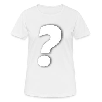 Point d’interrogation - T-shirt respirant Femme - blanc - Devant - AI Model Female 172 dark (172cm)