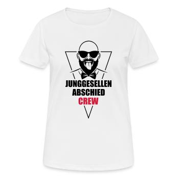 Enterrement de vie de garçon Crew Enterrement de vie de garçon - T-shirt respirant Femme - blanc - Devant - AI Model Female 172 dark (172cm)