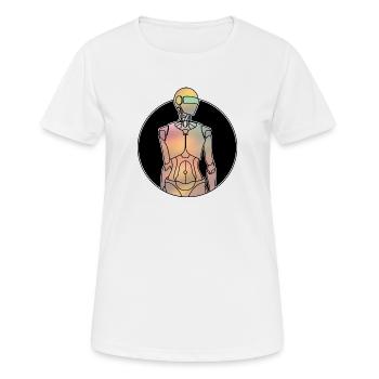 Android - Intelligence artificielle - T-shirt respirant Femme - blanc - Devant - AI Model Female 172 dark (172cm)