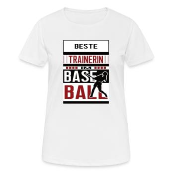 Baseball Trainerin Beste Baseballtrainerin Team - Frauen T-Shirt atmungsaktiv - Weiß - Vorne - AI Model Female 172 dark (172cm)