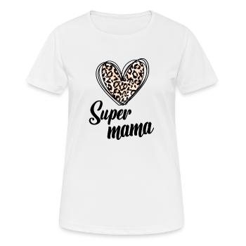 Super mama - T-shirt respirant Femme - blanc - Devant - AI Model Female 172 dark (172cm)