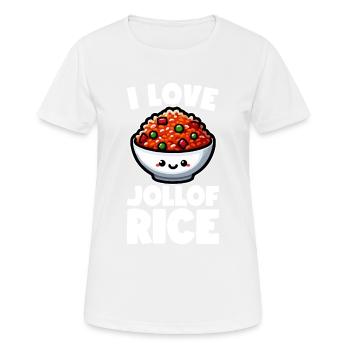Riz Jollof Cuisine Africaine - T-shirt respirant Femme - blanc - Devant - AI Model Female 172 dark (172cm)