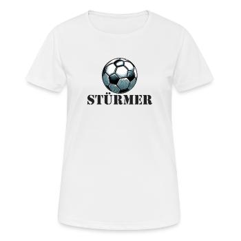 Stürmer - Frauen T-Shirt atmungsaktiv - Weiß - Vorne - AI Model Female 172 dark (172cm)