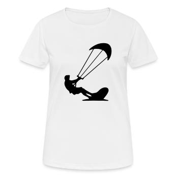Kitesurfer - Kiteboarding - Frauen T-Shirt atmungsaktiv - Weiß - Vorne - AI Model Female 172 dark (172cm)