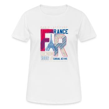 URBAN FR - T-shirt respirant Femme - blanc - Devant - AI Model Female 172 dark (172cm)