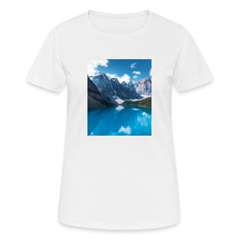 Schweizer Alpen - Frauen T-Shirt atmungsaktiv - Weiß - Vorne - AI Model Female 172 dark (172cm)