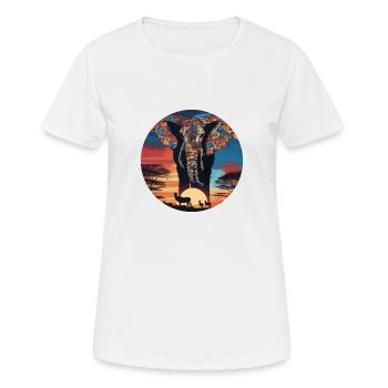 Afrika Steppe und Tiere - Frauen T-Shirt atmungsaktiv - Weiß - Vorne - AI Model Female 172 dark (172cm)