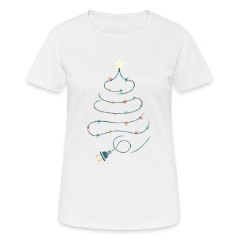 Christmas Tree String Lights Design - Women's Breathable T-Shirt - white - Front - AI Model Female 172 dark (172cm)