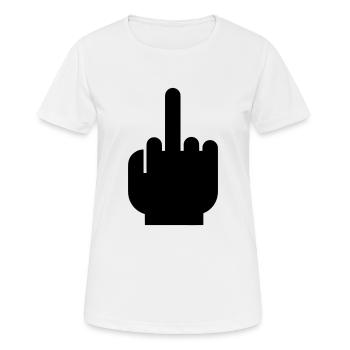 Fuck - T-shirt respirant Femme - blanc - Devant - AI Model Female 172 dark (172cm)