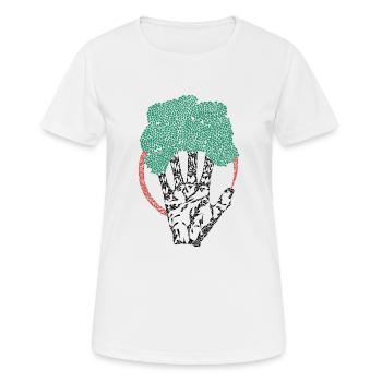 Grüne Finger - Frauen T-Shirt atmungsaktiv - Weiß - Vorne - AI Model Female 172 dark (172cm)