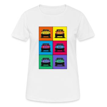 US Geländewagen Ikone cooles Retro Design - Frauen T-Shirt atmungsaktiv - Weiß - Vorne - AI Model Female 172 dark (172cm)