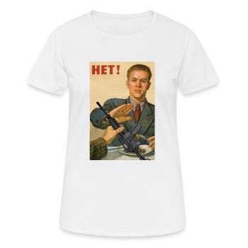 Njet M4 Gegen Waffen Pazifismus gegen Krieg - Frauen T-Shirt atmungsaktiv - Weiß - Vorne - AI Model Female 172 dark (172cm)