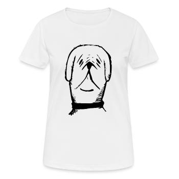 cooler Hund 7 schwarz - Frauen T-Shirt atmungsaktiv - Weiß - Vorne - AI Model Female 172 dark (172cm)