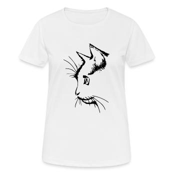 Cat's head 3- cat's face - Women's Breathable T-Shirt - white - Front - AI Model Female 172 dark (172cm)