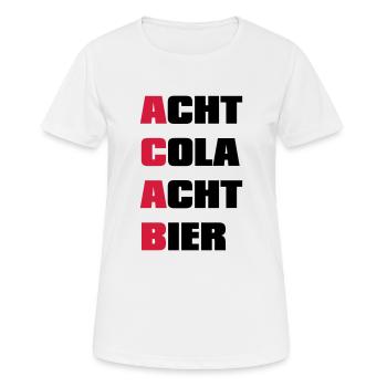 ACAB A.C.A.B - Frauen T-Shirt atmungsaktiv - Weiß - Vorne - AI Model Female 172 dark (172cm)