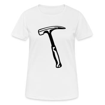 hammer - Frauen T-Shirt atmungsaktiv - Weiß - Vorne - AI Model Female 172 dark (172cm)