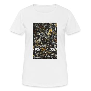 Schrauben - Frauen T-Shirt atmungsaktiv - Weiß - Vorne - AI Model Female 172 dark (172cm)