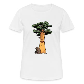 Urzeit Naturschutz Nachhaltigkeit Braunbär Bär - Frauen T-Shirt atmungsaktiv - Weiß - Vorne - AI Model Female 172 dark (172cm)