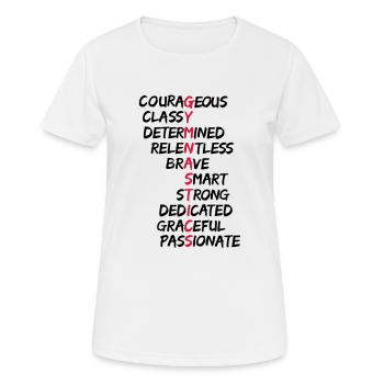 Gymnastics, gymnastics motivation - Women's Breathable T-Shirt - white - Front - AI Model Female 172 dark (172cm)