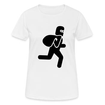 Voleur - T-shirt respirant Femme - blanc - Devant - AI Model Female 172 dark (172cm)