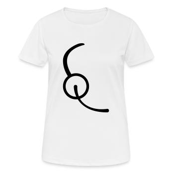 kopfhörer mikrophon kopf logo design pro gamer hea - Frauen T-Shirt atmungsaktiv - Weiß - Vorne - AI Model Female 172 dark (172cm)
