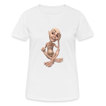 Nain, gnome, gobelin, créature mythique, conte de fées - T-shirt respirant Femme - blanc - Devant - AI Model Female 172 dark (172cm)