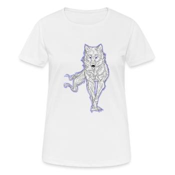anime wolf - Frauen T-Shirt atmungsaktiv - Weiß - Vorne - AI Model Female 172 dark (172cm)