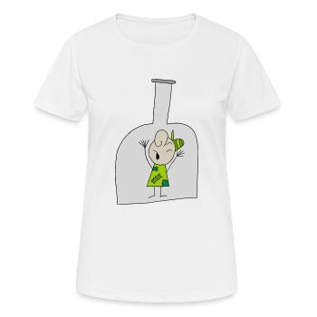 Garçon en bouteille - T-shirt respirant Femme - blanc - Devant - AI Model Female 172 dark (172cm)