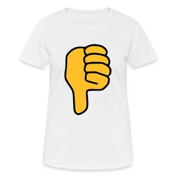 Emoji Daumen runter Skizze Farbe - Frauen T-Shirt atmungsaktiv - Weiß - Vorne - AI Model Female 172 dark (172cm)