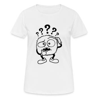 Point d’interrogation douteux monstre sceptique - T-shirt respirant Femme - blanc - Devant - AI Model Female 172 dark (172cm)