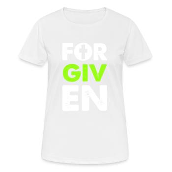 dicton biblique du pardon - T-shirt respirant Femme - blanc - Devant - AI Model Female 172 dark (172cm)