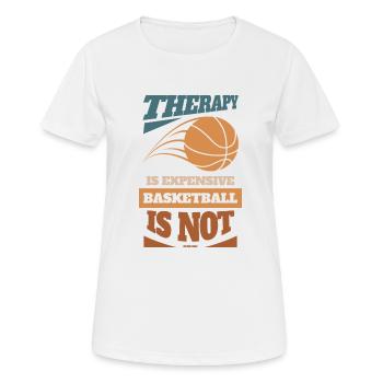 Entraîneur de lancer franc de basketball thérapeutique - T-shirt respirant Femme - blanc - Devant - AI Model Female 172 dark (172cm)
