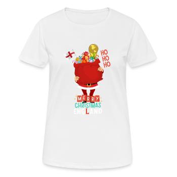 World Cup England - Frohe Weihnachten - Frauen T-Shirt atmungsaktiv - Weiß - Vorne - AI Model Female 172 dark (172cm)