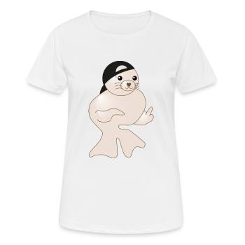 Seal's finger - Women's Breathable T-Shirt - white - Front - AI Model Female 172 dark (172cm)