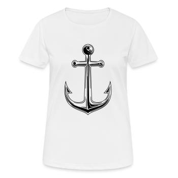 Anchor - Women's Breathable T-Shirt - white - Front - AI Model Female 172 dark (172cm)
