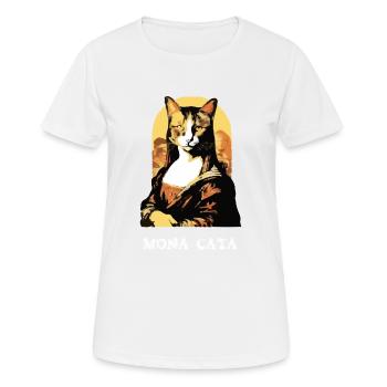 Mona cata - T-shirt respirant Femme - blanc - Devant - AI Model Female 172 dark (172cm)