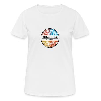 Sinaloa Mexiko Palme Stilvolles Urlaubssouvenir - Frauen T-Shirt atmungsaktiv - Weiß - Vorne - AI Model Female 172 dark (172cm)