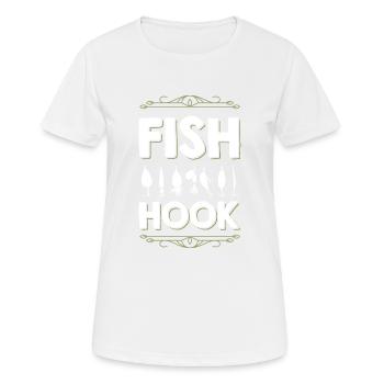 Pêche au poisson - T-shirt respirant Femme - blanc - Devant - AI Model Female 172 dark (172cm)