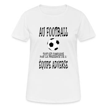Foot - Tout est compliqué - T-shirt respirant Femme - blanc - Devant - AI Model Female 172 dark (172cm)