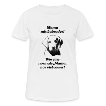 Mama mit Labrador - Frauen T-Shirt atmungsaktiv - Weiß - Vorne - AI Model Female 172 dark (172cm)