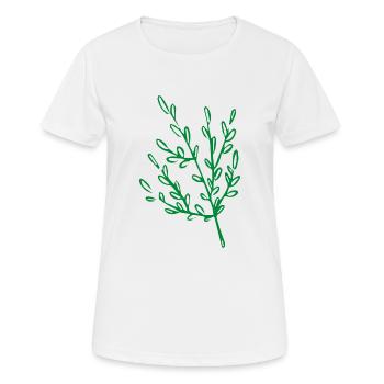 Flower Blume Pflanze - Frauen T-Shirt atmungsaktiv - Weiß - Vorne - AI Model Female 172 dark (172cm)